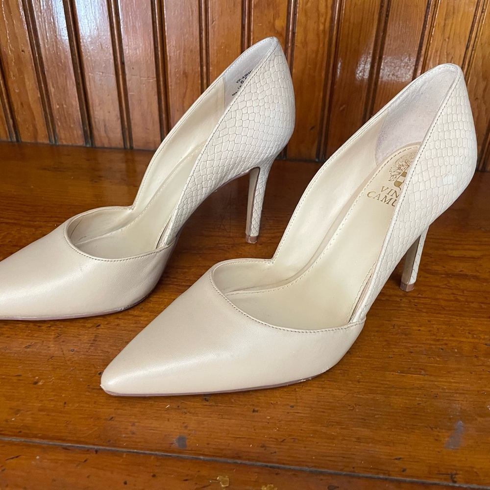Vince Camuto Cream Heels
